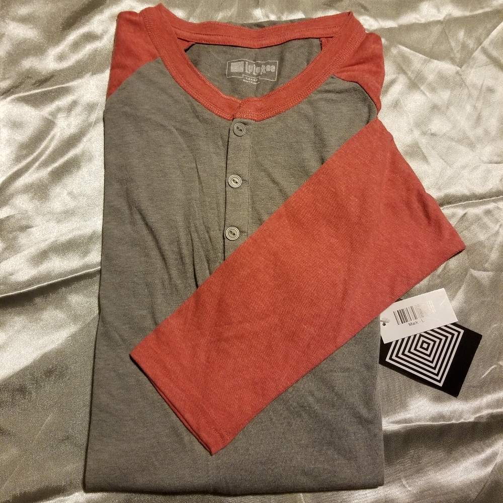Men's "Mark" Henley Shirt ~Sz L